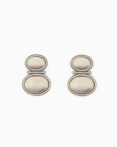 Giorgio Armani Earrings In Tin Alloy And Brass In Gray