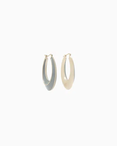 Giorgio Armani Earrings In Tin Alloy And Brass With Enamel In Green