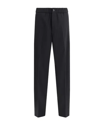 Giorgio Armani Elastic Waist Casual Pants In Black