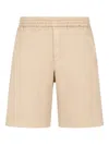Giorgio Armani Elasticated-band Shorts In Neutral