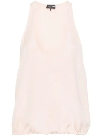 Giorgio Armani Glitter-detail Top In Pink