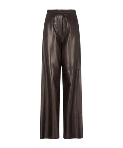 GIORGIO ARMANI ELASTICATED WIDE-LEG TROUSERS