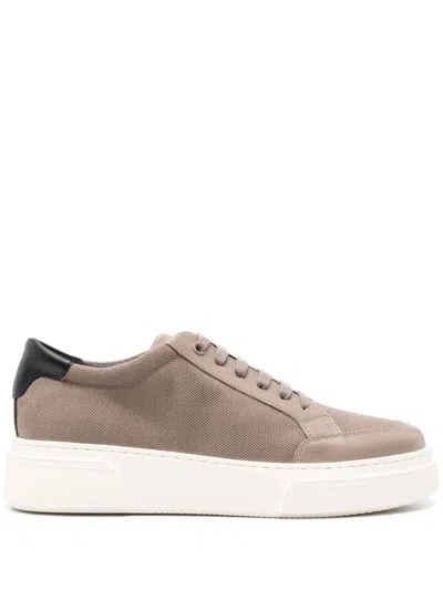 Giorgio Armani Elegant Black Trainers With Minimalist Design In Multi