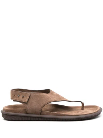 Giorgio Armani Elegant Open Sandals In Brown