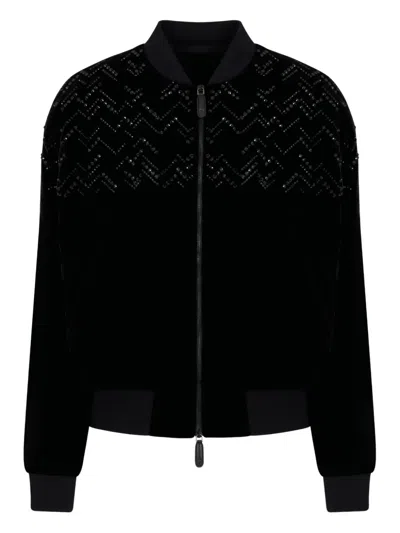 GIORGIO ARMANI EMBELLISHED BOMBER JACKET
