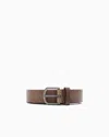 Giorgio Armani Embellished Leather Belt In Brown