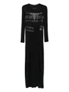 Giorgio Armani Embellished Mesh-panel Midi Dress In Black