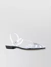 Giorgio Armani Embellished Pointed Toe Transparent Sandals In Transparent