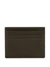 Giorgio Armani Official Store Nappa Leather Card Holder In Brown