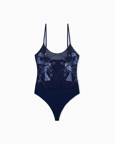 Giorgio Armani Embroidered Bodysuit In Pattern