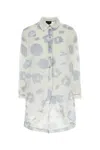 Giorgio Armani Embroidered Jersey Oversize Shirt In Gnawed Blue
