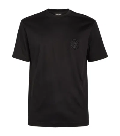 GIORGIO ARMANI EMBROIDERED LOGO T-SHIRT