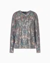 Giorgio Armani Embroidered Silk And Tulle Shirt Jacket In Multi