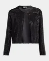Giorgio Armani Crew-neck Silk Satin Shirt With All-over Embroidery