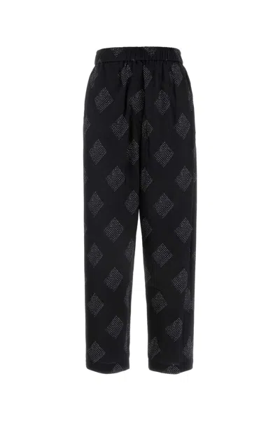 GIORGIO ARMANI GIORGIO ARMANI EMBROIDERED STRETCH SILK PANT