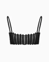 Giorgio Armani Embroidered Stretch Tulle Bandeau Top