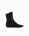 Giorgio Armani Embroidered Suede Ankle Boots In Black
