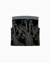Giorgio Armani Embroidered Velvet Bustier Top In Black
