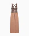 Giorgio Armani Embroidered Viscose And Silk Long Dress