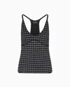 Giorgio Armani Embroidered Viscose Jersey Top In Black