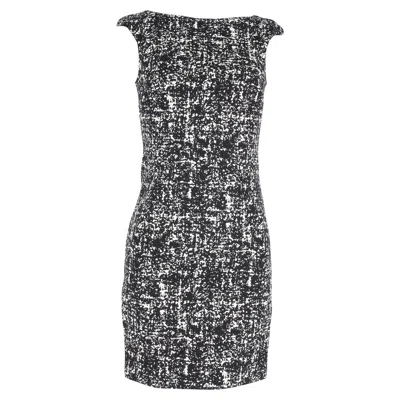 Giorgio Armani Emporio Armani Black Sleeveless Sheath Knee Dress In Black Polyamide