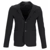 Giorgio Armani Official Store Icon Single-breasted Jacket In Pure Cashmere Jersey Cloth In Black