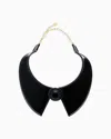 Giorgio Armani Enamelled Brass Choker Necklace In Black