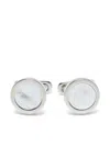Giorgio Armani Engraved-logo Cufflinks In White