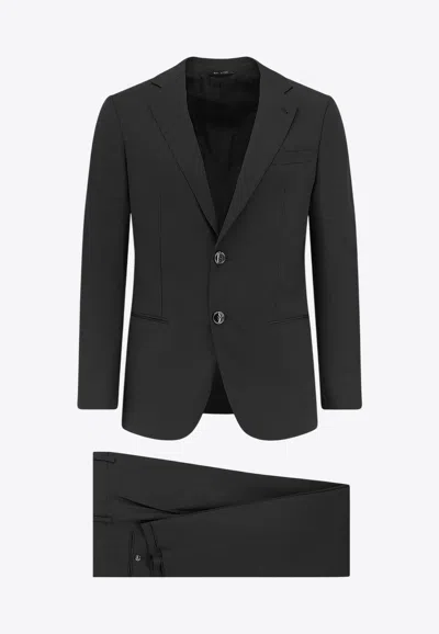 Giorgio Armani Essential Wool Suit In Black