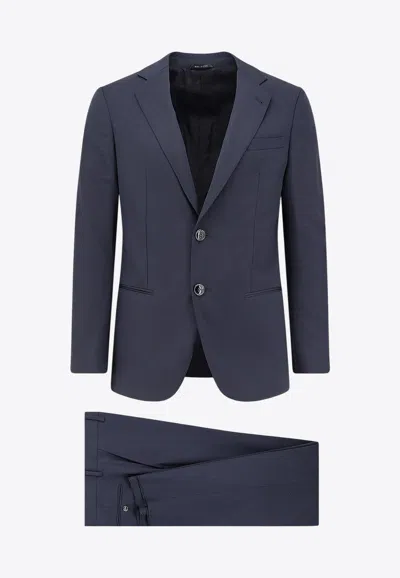 Giorgio Armani Essential Wool Suit In Blue