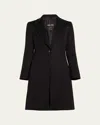 Giorgio Armani Essentials Cashmere One Button Coat In Solid Black