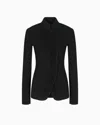 Giorgio Armani Long-sleeved Casual Jacket In Black