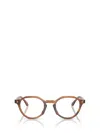 Giorgio Armani Logo-print Glasses In Brown