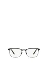 Giorgio Armani Matte Square-frame Glasses In Matte Black