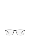 Giorgio Armani Matte Square-frame Glasses In Matte Black