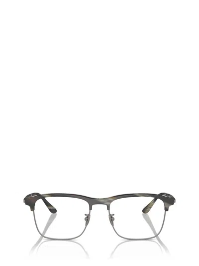 Giorgio Armani Eyeglasses In Matte Green Horn