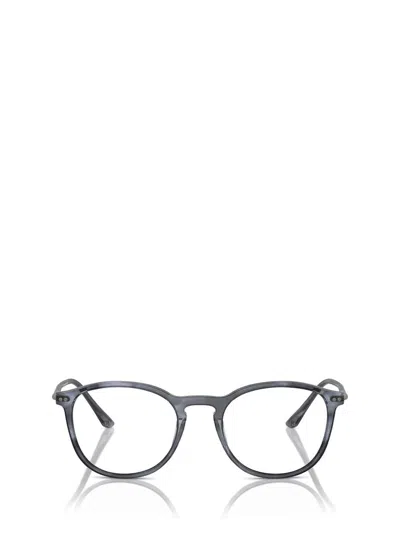 Giorgio Armani Eyeglasses In Striped Blue