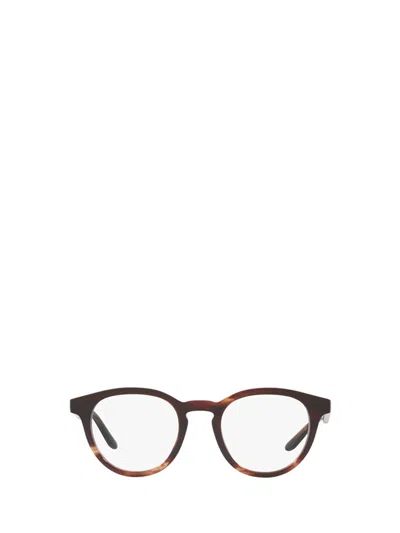 Giorgio Armani Eyeglasses In Striped Brown