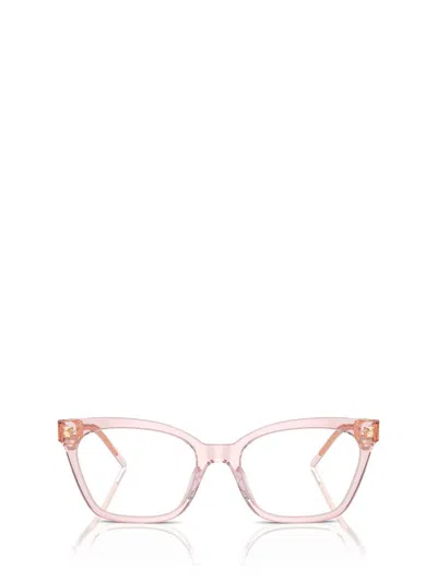 Giorgio Armani Eyeglasses In Transparent Pink