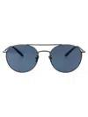 Giorgio Armani Men's Round Sunglasses In 337819 Matte Gunmetal