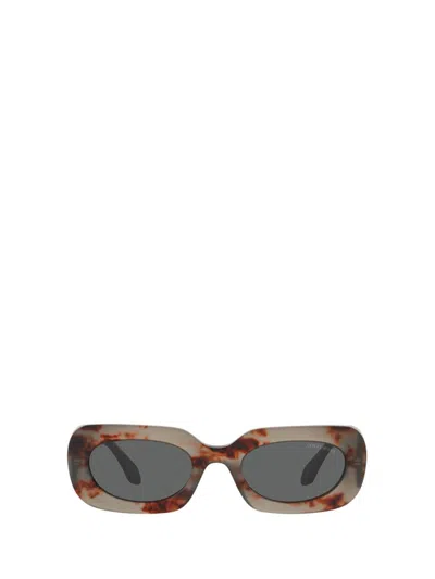 Giorgio Armani Ar8182 Grey Havana Sunglasses In Multi