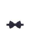 Giorgio Armani Textured Silk Bow Tie With Adjustable Strap In Blue