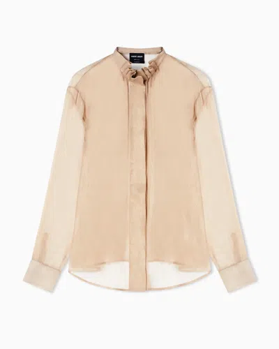 Giorgio Armani Fashion Shirts In Brown