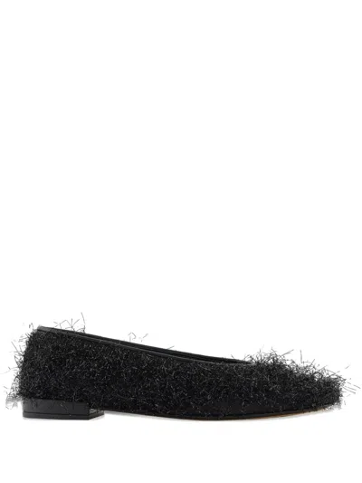 GIORGIO ARMANI FAUX-FUR BALLERINAS