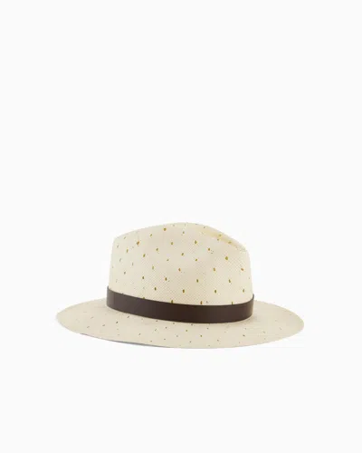 Giorgio Armani Fedora Hats In White