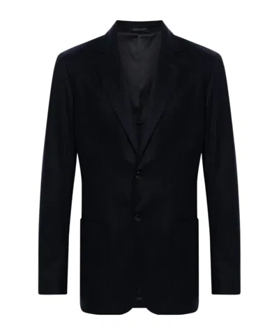 Giorgio Armani Felted Blazer In Black