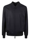 Giorgio Armani Zipped Jacket With Ribbed Cuffs And Side Pockets In Multi