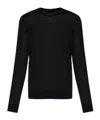Giorgio Armani Fine Knit Virgin-wool Jumper In Black