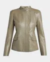 Giorgio Armani Fitted Nappa Leather Jacket