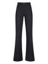 Giorgio Armani High-waist Flared Trousers With Five-pocket Styling In Blue